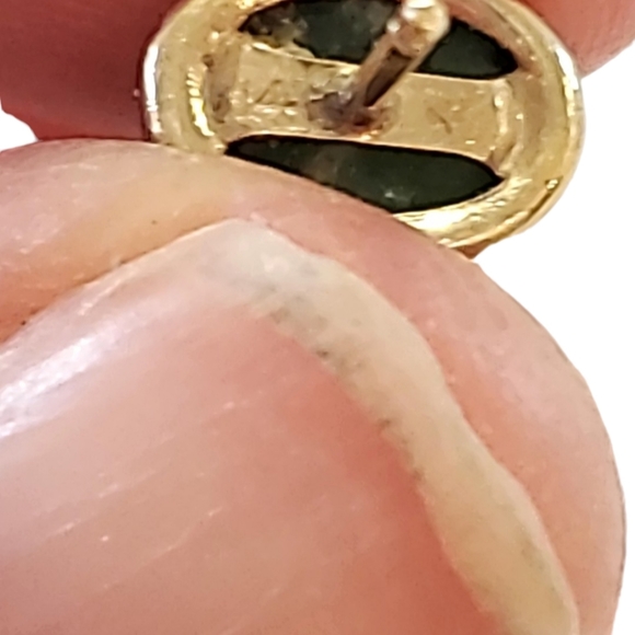 14k Jade Earrings - Picture 6 of 10